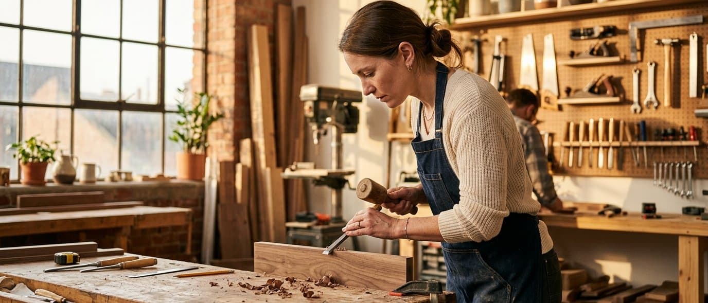 Handwerker bei der Arbeit im Einsatz vor Ort