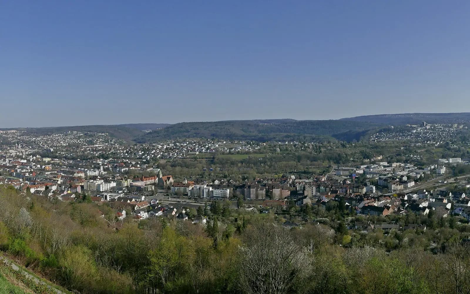 Panorama von Pforzheim vom Wallberg aus gesehen