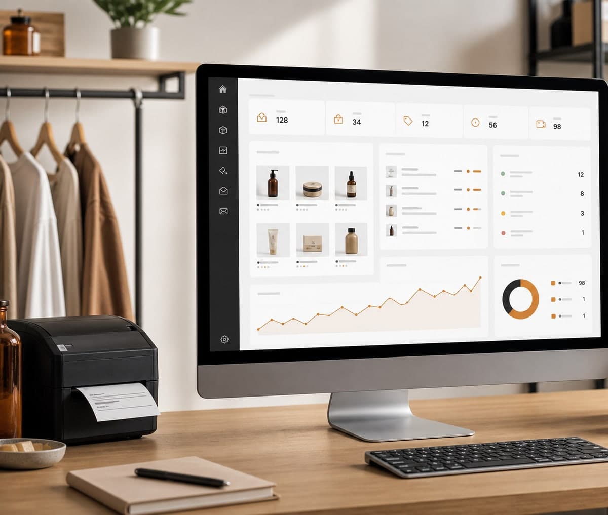 E-Commerce-Backend mit Produktkatalog, Bestellungen und organischer Traffic-Entwicklung