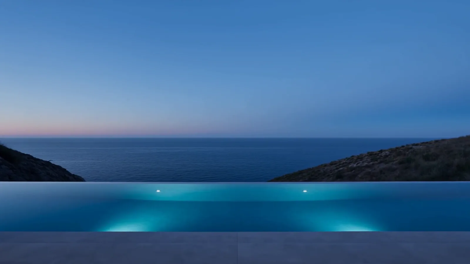 Fiktive Architektur-Bildwelt: Horizont
